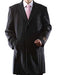 Mens Overcoat Mens Dress Coat Three Quarter Length Charcoal Luxury 3 Buttons Long Men's Dress Topcoat -  Winter coat