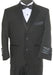 Boys 3 piece 2 Buttons Tuxedo Black