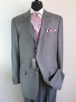 Light Gray Three ~ 3 Buttons Super 150'S Wool Three ~ 3 Buttons