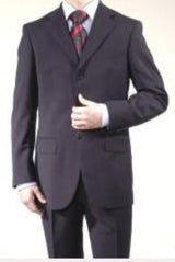 Boy'S Solid Dark Navy Blue Suit For Men 3 Button Super Fine Light Weight Kids Size Rayon Fabric Feel Poly~rayon Blend Suit Perfect For Toddler Suit Wedding Attire Outfits