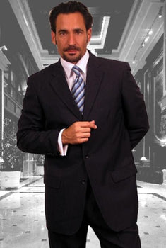 Gianni Dark Navy Super 120's Cheap Priced Business Suits Clearance Sale Available in 2 or Three ~ 3 Buttons Style Regular Classic Cut
