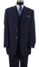 Men'S Peak Lapel Vested 3 Piece Ticket Pocket - Dark Blue Suit Color