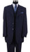 Men'S Peak Lapel Vested 3 Piece Ticket Pocket - Dark Blue Suit Color