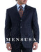 Notch Lapel Side Vented 3 buttons Rich Dark Navy Pinstripe Super 140's Wool premier quality italian fabric suit