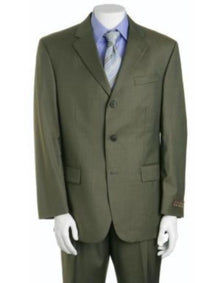 Olive Green Three ~ 3 Buttons Super 150's