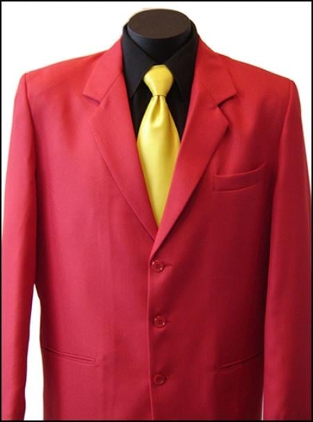 Excluive Three buttons Men's Dress Cheap Priced Blazer Jacket For Men or Suit with Metal Buttons in Red Colors