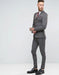 3 Buttons Slim Fitted Suit Flat Front Pants Side Vented Available in Black or Dark Navy or Charcoal Grey