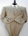 Tan ~ Beige Side Vented 3 buttons Solid Suit