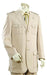 Men's Fashionable 3 Button Taupe SAFARI Long Sleeve ( military style ) Suit