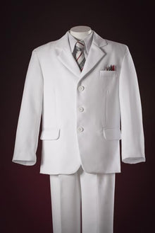 3 Button Fashion White Kids-Toddler-Boy Suits Perfect for toddlers Suit wedding attire outfits