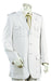 Men's 3 Button Fashion SAFARI Long Sleeve ( military style ) Suits For Men White
