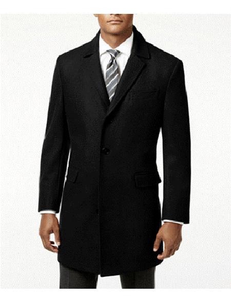 Three Quarters Length Men'S Dress Coat Black Wool Long Jacket Men'S Carcoat ~ Designer Men'S Wool Men'S Peacoat Sale