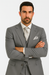 Three Button Suit - Classic Fit Pleated Pants - Mens Three Button Classic Fit Light Grey Vested Suit