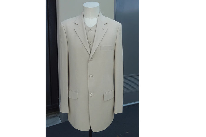 3 Buttons 100% Wool Cheap Priced Business Suits Clearance Sale Pleated Pants Three Buttons Style High Vest
