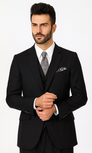 Three buttons Solid Black