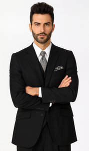 Three buttons Black Suit