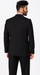 Mens Notch Lapel Three buttons Solid Black Vested Lapeled Vested 3PC Suit Wide leg Pleated pants