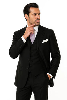 Three buttons Black Suit