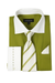 Fashion Tie&Hanky French Cuff Style White Collar Two Toned Contrast Multi-Color Men'S Dress Shirt