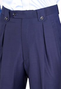 Tiglio Rosso Mens French Blue Wool Double Breasted Suit