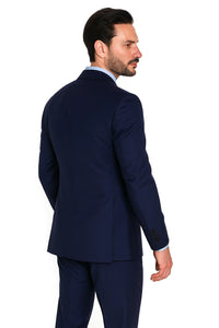Tiglio Rosso Mens French Blue Wool Double Breasted Suit