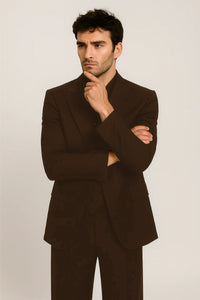 Tiglio Rosso Suit  - Classic Fit Athletic Cut 100% Wool Super 150s Italian Fabric Peak Lapel in Color Black