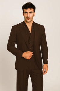 Tiglio Rosso Suit  - Classic Fit Athletic Cut 100% Wool Super 150s Italian Fabric Peak Lapel in Color Black