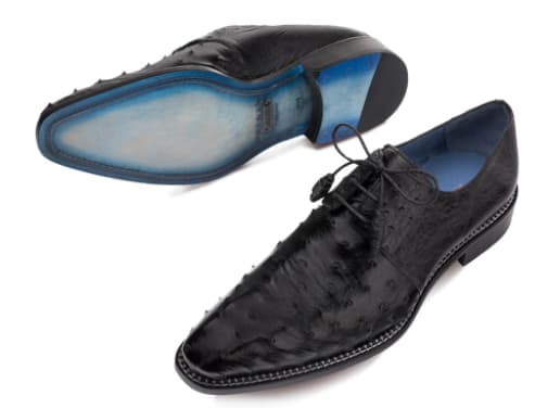 Tillson Ostrich Black  By Mezlan Made In Spain Brand