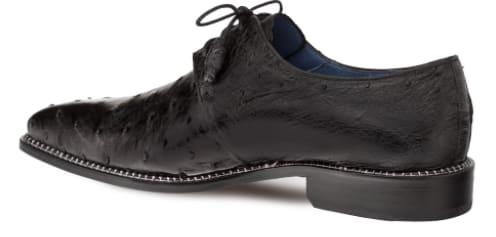 Tillson Ostrich Black  By Mezlan Made In Spain Brand