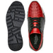 Belvedere Titan Calf & Crocodile Sneaker – Black & Red