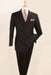 Apollo King Designer Brand Mens Classic Double Breasted Luxury Wool Feel Suit in Black