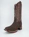 Los Altos Men's Nobuck Dark Tobacco Wide Square Toe Boot