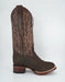 Los Altos Men's Nobuck Dark Tobacco Wide Square Toe Boot