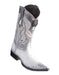 Los Altos Boots Ostrich Faded White Pointed Toe Cowboy Boots - Botas De Avestruz