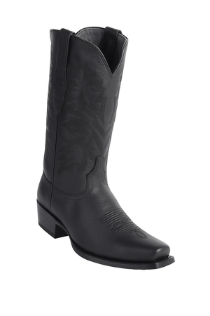 Men's Los Altos Boots Genuine Premium Leather 7 Toe Leather Lining Black Dress Cowboy Boot Cheap Priced For Sale Online Handcrafted