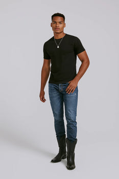 Men's Los Altos Boots Genuine Premium Leather 7 Toe Leather Lining Black Dress Cowboy Boot Cheap Priced For Sale Online Handcrafted - Image 2