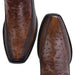 Cuadra Honey Ostrich Zipper Boot in Brown
