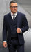 Tone on Tone Pinstripe - Shadow Stripe - Double Breasted Vest Suit  - Wool Fabric Suit Black - 100% Percent Wool Fabric Suit - Worsted Wool Business Suit