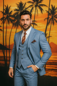 Tony Montana Suit Scarface Blue Suit