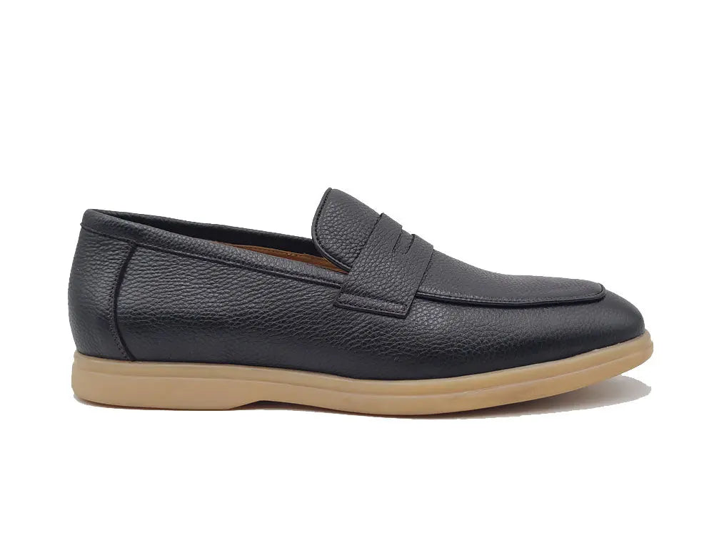 Carrucci Tumble Calfskin Penny Loafer