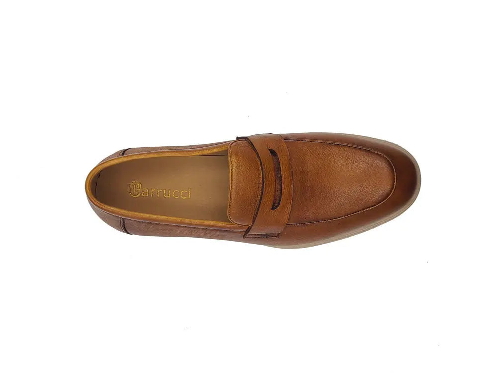 Carrucci Tumble Calfskin Penny Loafer