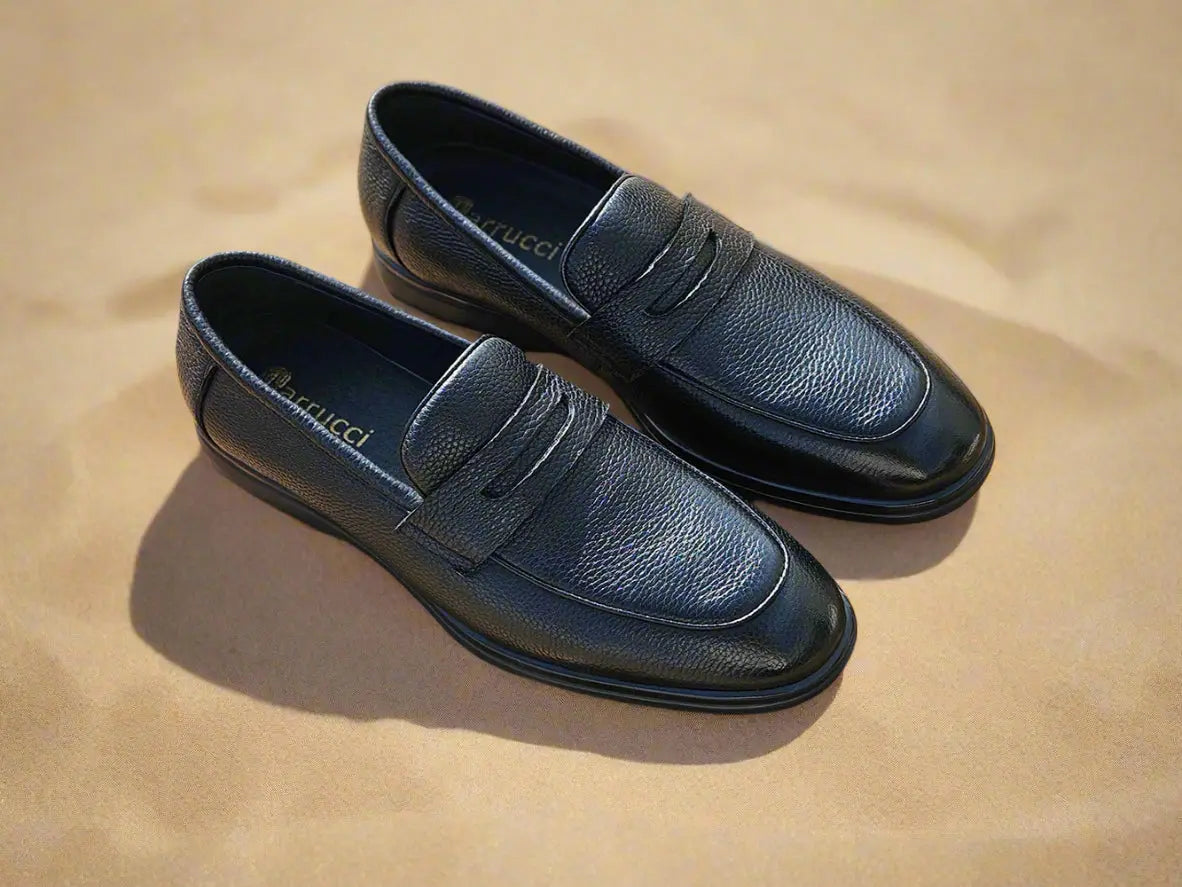 Carrucci Tumble Calfskin Penny Loafer