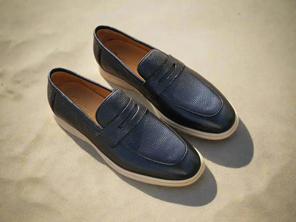 Carrucci Tumble Calfskin Penny Loafer
