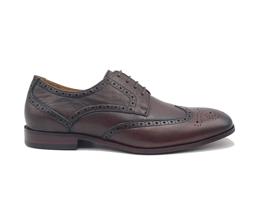 Carrucci Tumbled Leather Blucher style Oxford with Flex Sole