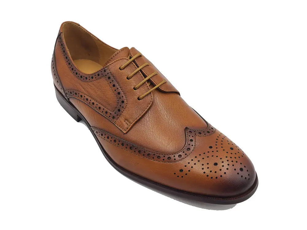 Carrucci Tumbled Leather Blucher style Oxford with Flex Sole