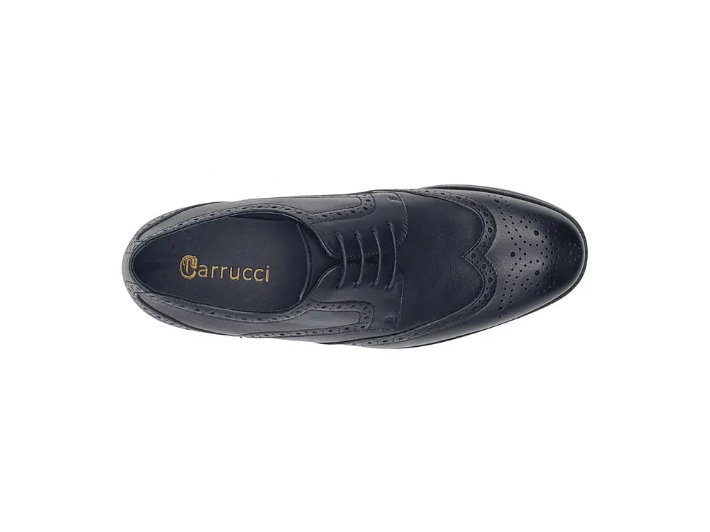 Carrucci Tumbled Leather Blucher style Oxford with Flex Sole