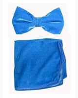 Velvet Bowtie with Hanky Turquoise