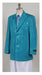 Turquoise Mens Shiny Blazer - Aqua Blue Sparkly Sport Coat