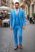 Turquoise 3-Piece Slim-Fit Suit