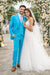 Turquoise 3-Piece Slim-Fit Suit
